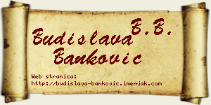 Budislava Banković vizit kartica